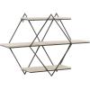 imageDeco 79 Metal 3 Shelves Wall Shelf 37quot x 6quot x 26quot GoldBrown