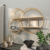 imageDeco 79 Metal 3 Shelves Wall Shelf 37quot x 6quot x 26quot GoldGold