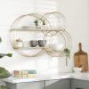 imageDeco 79 Metal 3 Shelves Wall Shelf 37quot x 6quot x 26quot GoldGold