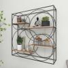 imageDeco 79 Metal 3 Shelves Wall Shelf 37quot x 6quot x 26quot GoldGrey