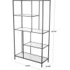 imageDeco 79 Metal 6 Shelves Shelving Unit 28quot x 14quot x 70quot BlackBlack