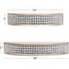 imageDeco 79 Metal Wall Shelf HalfMoon with Crystal Embellishments Set of 2 5quot 5quotH GoldGold