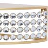 imageDeco 79 Metal Wall Shelf HalfMoon with Crystal Embellishments Set of 2 5quot 5quotH GoldGold