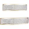 imageDeco 79 Metal Wall Shelf HalfMoon with Crystal Embellishments Set of 2 5quot 5quotH GoldGold