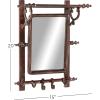 imageDeco 79 Wall Shelf 16quot L x 9quot W x 20quot H BrownBrown
