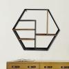 imageDeco 79 Wood 5 Shelves Wall Shelf 30quot x 7quot x 26quot Black