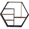 imageDeco 79 Wood 5 Shelves Wall Shelf 30quot x 7quot x 26quot Black