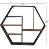 imageDeco 79 Wood 5 Shelves Wall Shelf 30quot x 7quot x 26quot Black