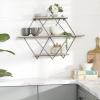 imageDeco 79 Metal 3 Shelves Wall Shelf 37quot x 6quot x 26quot GoldBrown