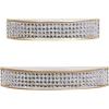 imageDeco 79 Metal Wall Shelf HalfMoon with Crystal Embellishments Set of 2 5quot 5quotH GoldGold