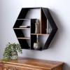 imageDeco 79 Wood 5 Shelves Wall Shelf 30quot x 7quot x 26quot Black
