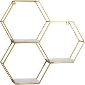 imageDeco 79 Contemporary Marble Wall Shelf LARGE SIZE SilverGold