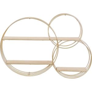imageDeco 79 Metal 3 Shelves Wall Shelf 37quot x 6quot x 26quot GoldGold