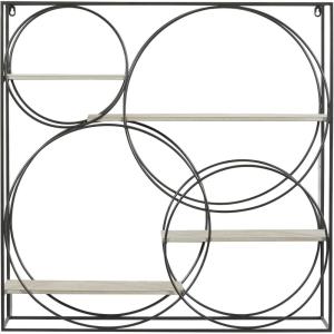 imageDeco 79 Metal 3 Shelves Wall Shelf 37quot x 6quot x 26quot GoldGrey