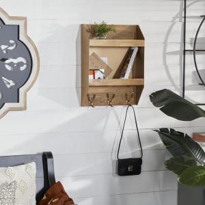 imageDeco 79 Wall Shelf 16quot L x 5quot W x 22quot H BrownBrown