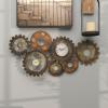 imageClick Clock Antiques Finished Metal Wall Decor 34x17 quot