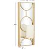 imageCosmoLiving by Cosmopolitan Metal Geometric Pillar Wall Sconce with Mirror Backing 8quot x 5quot x 18quot Gold