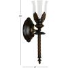imageDeco 79 72273 Metal Glass Candle Sconce 18quot by 5quot
