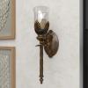 imageDeco 79 72273 Metal Glass Candle Sconce 18quot by 5quot