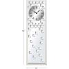 imageDeco 79 Glass Decorative Wall Clock Beveled Mirrored Wall Clock for Home Wall Clock for Room 13quot x 1quot x 42quot Silver