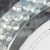 imageDeco 79 Glass Decorative Wall Clock Mirrored Wall Clock for Home with Floating Crystals Wall Clock for Room 20quot x 2quot x 20quot WhiteWhite