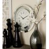 imageDeco 79 Glass Decorative Wall Clock Mirrored Wall Clock for Home with Floating Crystals Wall Clock for Room 20quot x 2quot x 20quot WhiteWhite