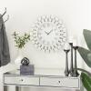 imageDeco 79 Glass Starburst Decorative Wall Clock Mirrored for Home and Room 2quot x 20quot x 20quot SilverSilver