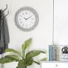 imageDeco 79 Glass Starburst Decorative Wall Clock Mirrored for Home and Room 2quot x 20quot x 20quot SilverSilver
