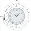 imageDeco 79 Glass Starburst Decorative Wall Clock Mirrored for Home and Room 2quot x 20quot x 20quot SilverSilver