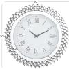 imageDeco 79 Glass Starburst Decorative Wall Clock Mirrored for Home and Room 2quot x 20quot x 20quot SilverSilver