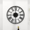 imageDeco 79 Metal Decorative Wall Clock  Open Cutout Frame 28quot x 1quot x 28quot BlackBlack