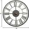 imageDeco 79 Metal Decorative Wall Clock  Open Cutout Frame 28quot x 1quot x 28quot BlackBlack
