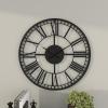 imageDeco 79 Metal Decorative Wall Clock  Open Cutout Frame 28quot x 1quot x 28quot BlackBlack