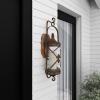 imageDeco 79 Metal Fleur De Lis Wall Sconce Suspended Studded with Scroll Details 7quot x 6quot x 20quot Bronze