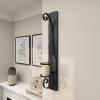 imageDeco 79 Metal Scroll Wall Sconce Long Pillar  8quot x 5quot x 36quot Black36 by 8inch