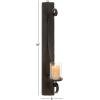 imageDeco 79 Metal Scroll Wall Sconce Long Pillar  8quot x 5quot x 36quot Black36 by 8inch