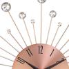 imageDeco 79 Metal Starburst Decorative Wall Clock With Crystal Accents for Home and Room 15quot x 2quot x 15quot SilverCopper