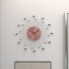 imageDeco 79 Metal Starburst Decorative Wall Clock With Crystal Accents for Home and Room 15quot x 2quot x 15quot SilverCopper