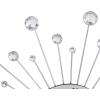 imageDeco 79 Metal Starburst Decorative Wall Clock With Crystal Accents for Home and Room 15quot x 2quot x 15quot SilverSilver