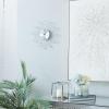 imageDeco 79 Metal Starburst Decorative Wall Clock With Crystal Accents for Home and Room 15quot x 2quot x 15quot SilverSilver