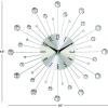 imageDeco 79 Metal Starburst Decorative Wall Clock With Crystal Accents for Home and Room 15quot x 2quot x 15quot SilverSilver