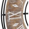 imageDeco 79 Metal Wall Clock with Wood Accents 34quot x 3quot x 34quot Brown