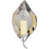 imageDeco 79 Stainless Steel Metal Single Candle Wall Sconce 12quot x 5quot x 21quot Silver