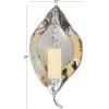 imageDeco 79 Stainless Steel Metal Single Candle Wall Sconce 12quot x 5quot x 21quot Silver
