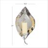 imageDeco 79 Stainless Steel Metal Single Candle Wall Sconce 12quot x 5quot x 21quot Silver