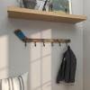 imageDeco 79 Wood Hockey Stick 6 Hangers Wall Hook 40quot x 2quot x 11quot Brown