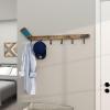 imageDeco 79 Wood Hockey Stick 6 Hangers Wall Hook 40quot x 2quot x 11quot Brown