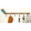 imageDeco 79 Wood Hockey Stick 6 Hangers Wall Hook 40quot x 2quot x 11quot Brown