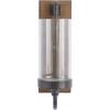 imageDeco 79 Wood Wall Sconce with Suspended Black Metal and Glass Holder 6quot x 6quot x 23quot BrownBrown