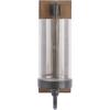 imageDeco 79 Wood Wall Sconce with Suspended Black Metal and Glass Holder 6quot x 6quot x 23quot BrownBrown